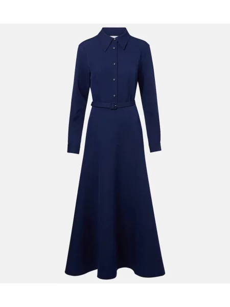 Rochie tip cămașă Roland Mouret de costum albastru