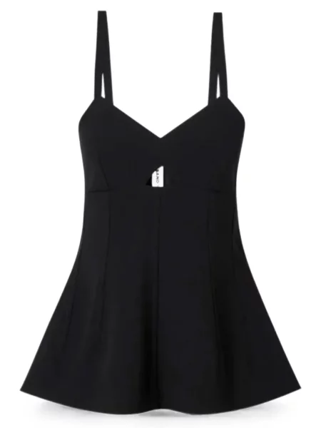 Top Jil Sander evazat negru