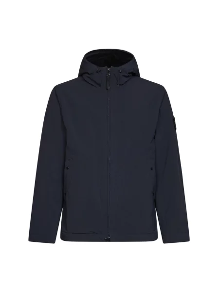 Krótka parka Stone Island z kamieniami niebieska