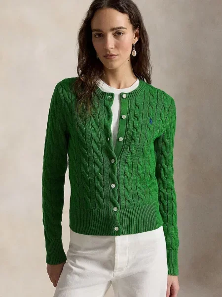Polo Ralph Lauren Cardigan pentru femei din verde