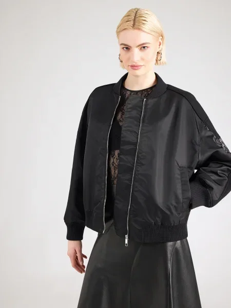 BOSS Bomber jakna s primjesom vune crna