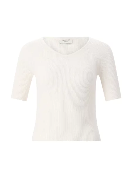 Dzianinowy sweter Weekend Max Mara beżowy