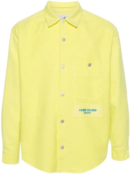 Cămașă Stone Island cu broderie galben