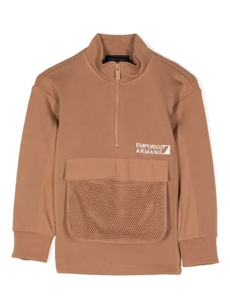Bluza dziecięca Emporio Armani brązowa
