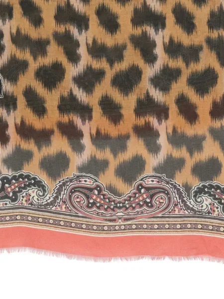 Fular Etro cu imagine cu model paisley maro