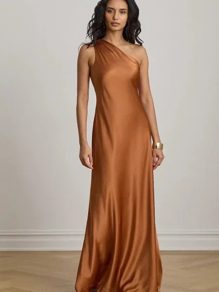 Lauren Ralph Lauren rochie asimetrică portocaliu