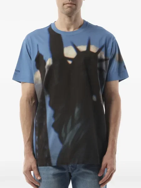 Tricou Givenchy cu imagine albastru