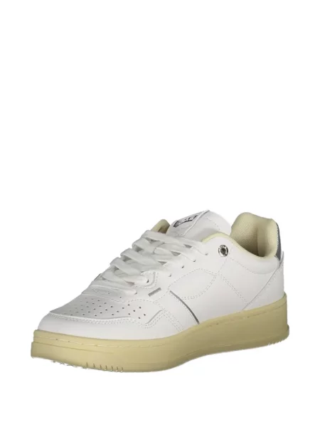 Sneakerși Gast cu șireturi din dantelă alb