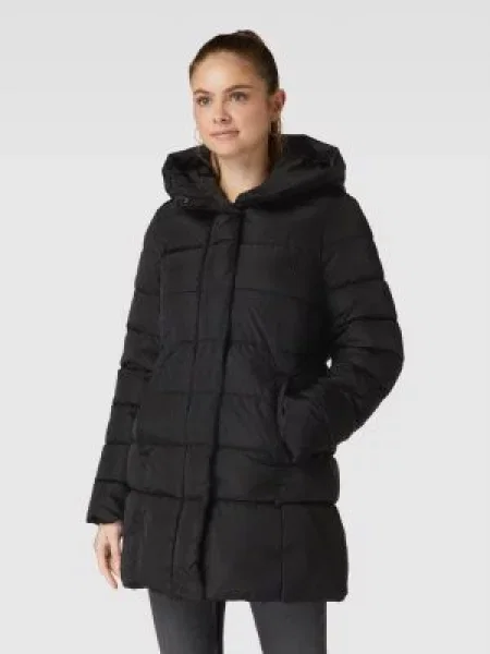 Kurtka pikowana z kapturem model ‘LINA’ Only czarna