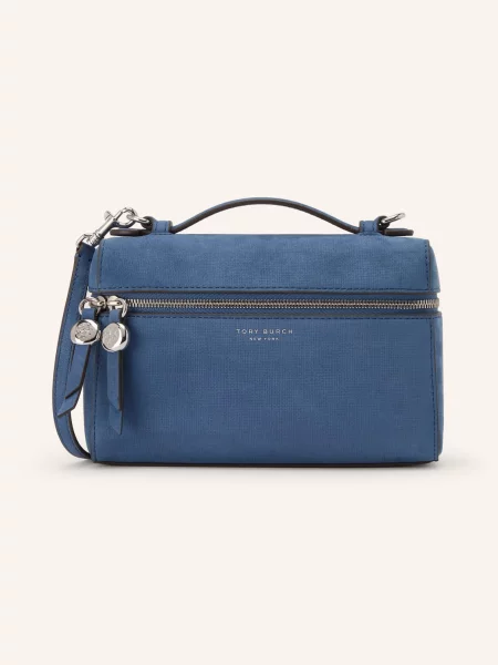 Torebka Tory Burch skórzana niebieska