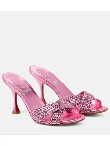 Mules Christian Louboutin iz semiša roza