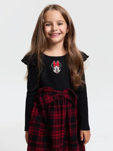 Sinsay šaty s výšivkou Minnie Mouse vícebarevná