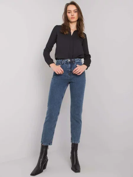 Pantaloni Fashionhunters albastru