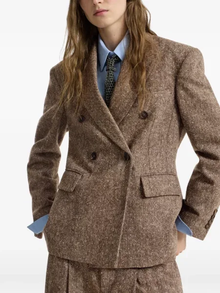Sacou Brunello Cucinelli de lână maro