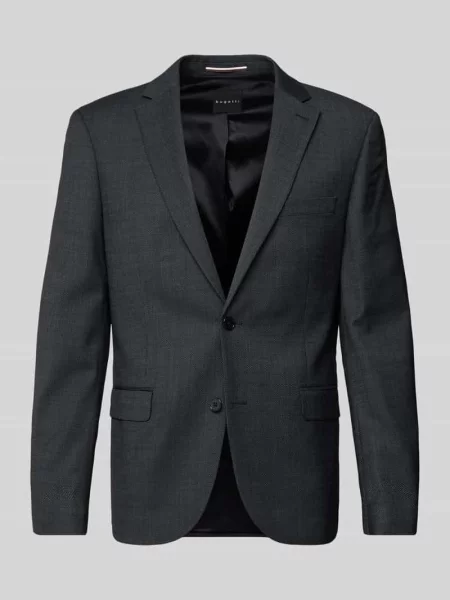 Marynarka na 2 z kołnierzem z połami Bugatti czarna