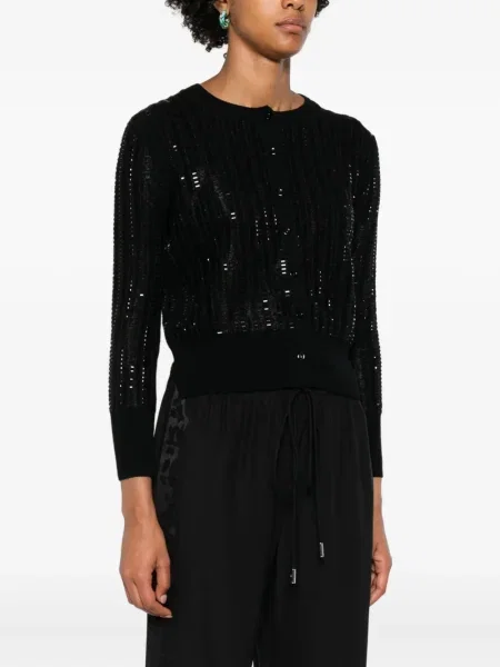Cardigan Ermanno Scervino cu paiete negru
