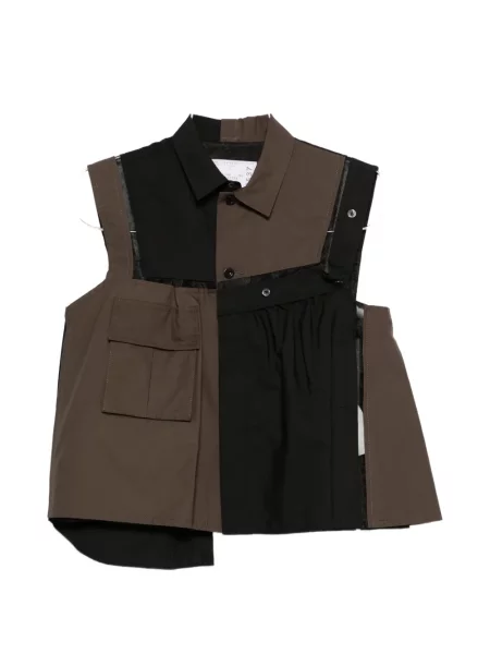 Cămașă Sacai fără mâneci verde