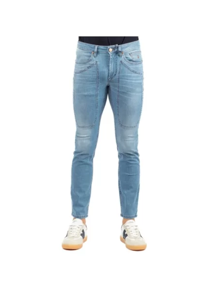 Skinny jeansy skinny Jeckerson niebieskie
