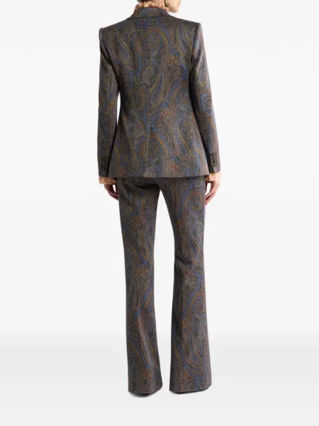 Geacă Etro cu model paisley din jacard albastru