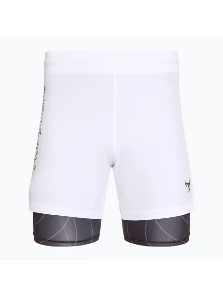 Tréninkové šortky FUMETSU Icon Dual Layer Fight white bílé