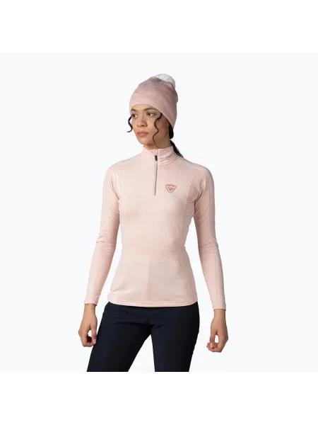 Dámska termo mikina Rossignol Classique Zip powder pink ružová
