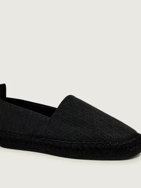 Calvin Klein Espadrile All Over CK negru