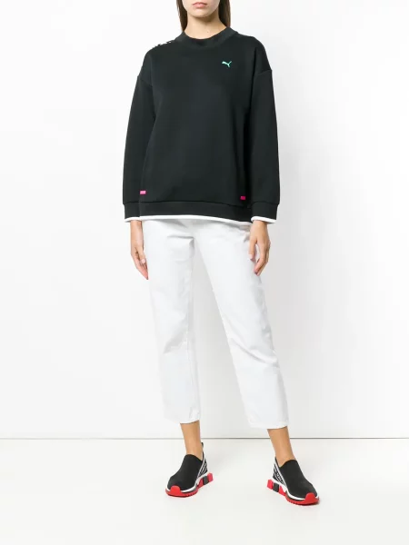 Hanorac crewneck Puma plasă negru