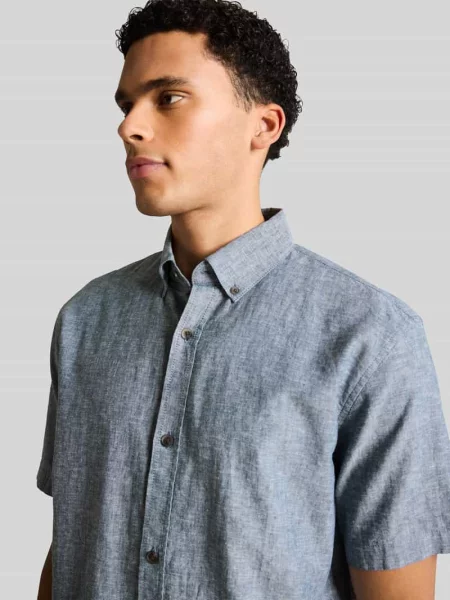 Koszula casualowa o kroju relaxed fit z mieszanki lnu i bawełny Tom Tailor Denim