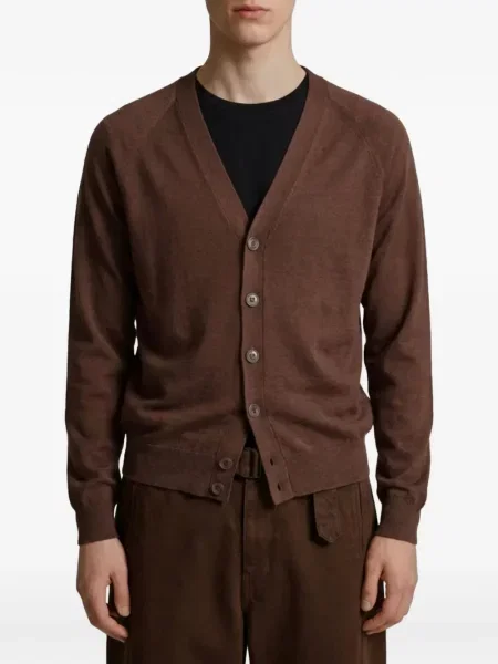 Cardigan Lemaire din lână merinos maro