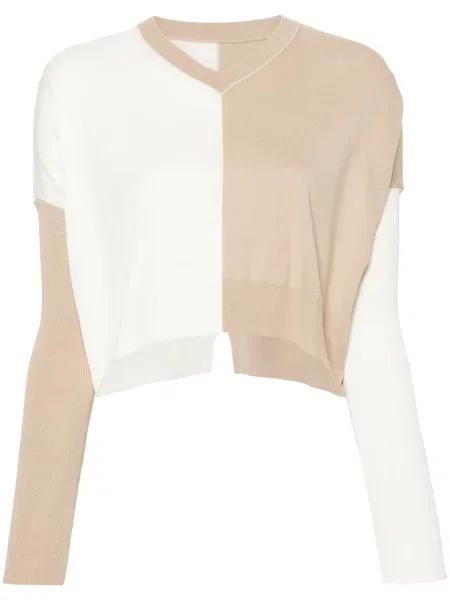 Cropp pulover Mm6 Maison Margiela alb