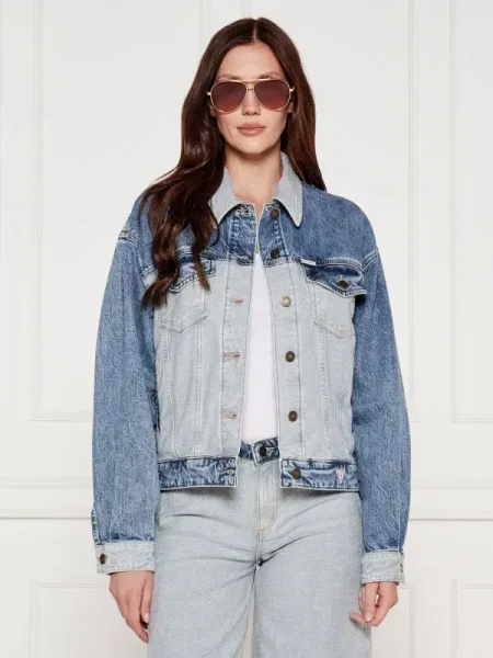 Guess Jeans Geacă de blug | Oversize fit albastru