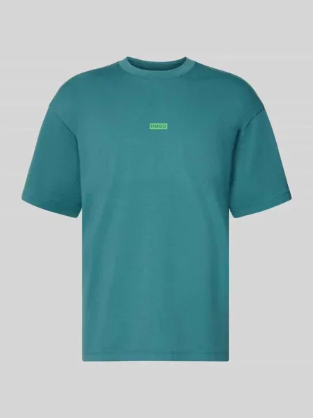 T-shirt o kroju oversized z czystej bawełny model ‘NALONO’ Hugo Blue