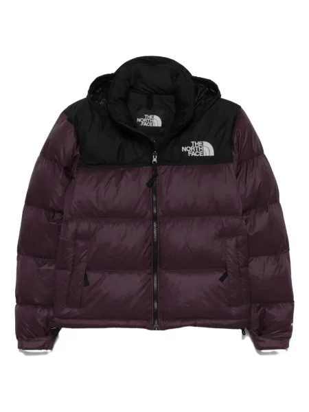 Geacă cu puf The North Face cu glugă violet