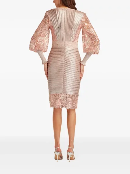 Sukienka koronkowa Tadashi Shoji koronkowa garniturowa różowa