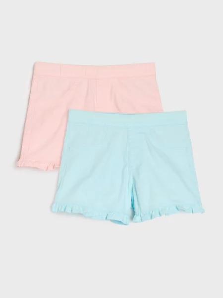Sinsay šortky s ozdobnými volány 2 pack vícebarevná