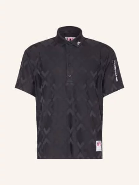 J.Lindeberg Koszulka Polo Z Dżerseju schwarz biała