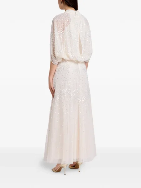 Oblekové maxi maxi šaty Needle & Thread s korálky