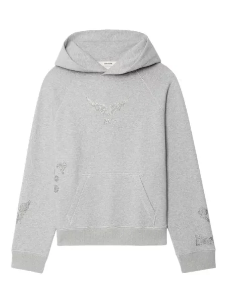 Hanorac cu glugă Zadig&voltaire de cristal gri