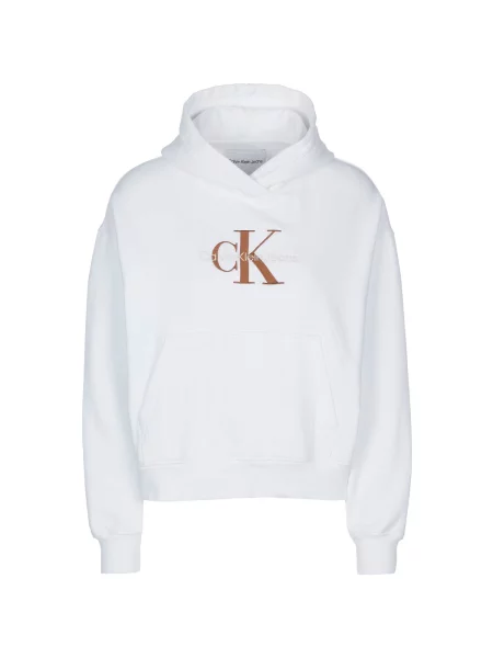 Geacă de blugi Calvin Klein Jeans alb
