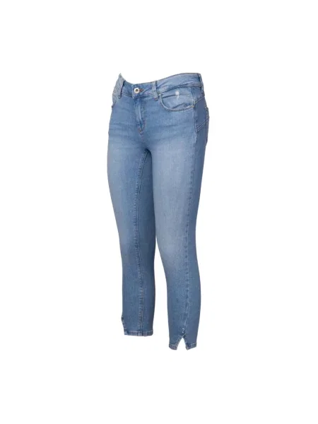 Skinny jeansy skinny Fracomina niebieskie