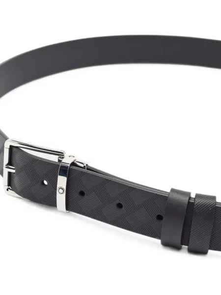 Cu centură curea Montblanc cu cataramă negru