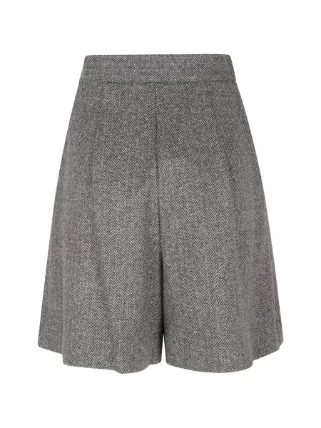Culottes Weekend Max Mara se vzorem rybí kosti šedé