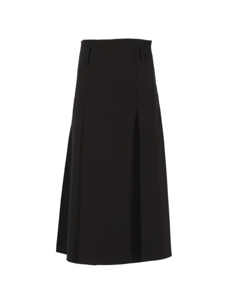 Fustă midi Al Duca D’aosta 1902 din crep negru