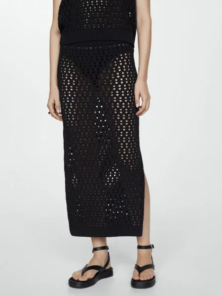 MANGO Юбка макси чорний