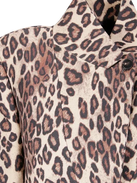 Palton Alberto Biani cu imagine cu model leopard