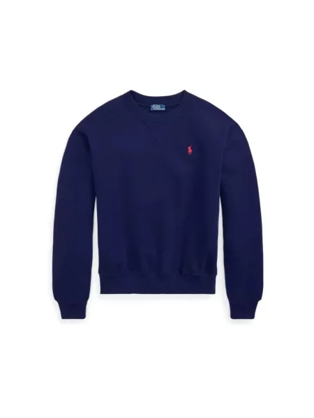 Bluza Polo Ralph Lauren z okrągłym dekoltem niebieska