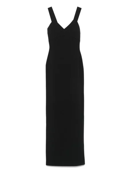 Rochie Solace London cu decolteu în V de costum negru