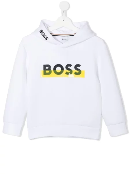 Bluza z kapturem dziecięca Bosswear biała