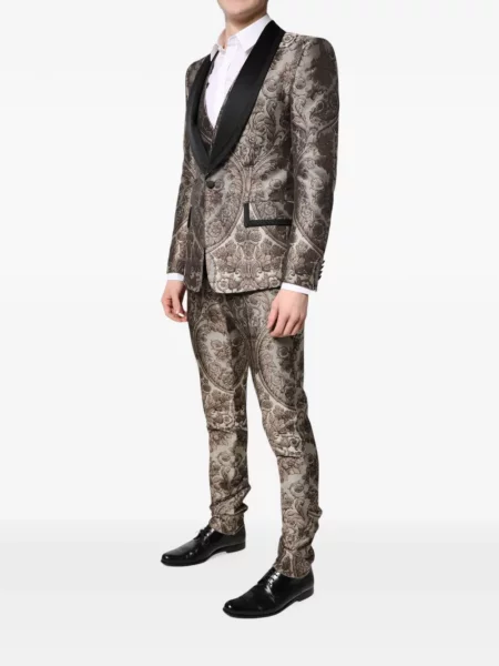 Costum Dolce & Gabbana din jacard gri
