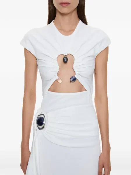 Tricou Christopher Esber de cristal alb